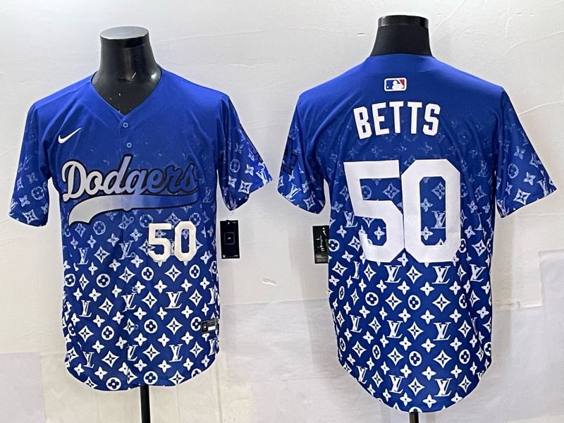Men Los Angeles Dodgers #50 Betts Blue Nike 2025 MLB jersey 06->san francisco giants->MLB Jersey